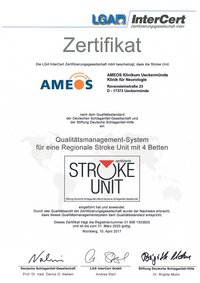 Regionale Stroke Unit erfolgreich rezertifiziert
