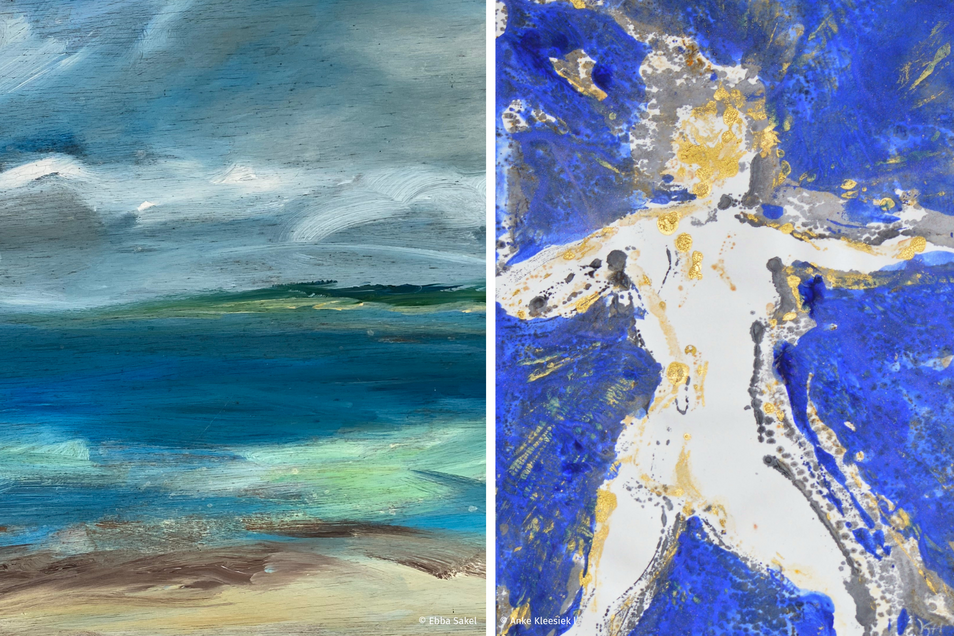 Zwei Werke der beiden Künstlerinnen (© Ebba Sakel & Anke Kleesiek)